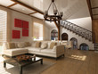 modern interior (computer generated image) modern interior (computer generated image)