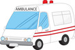 Illustration: illustration of a white ambulance isolated on white illustration of a white ambulance isolated on white