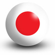 Japan Flag orb Button Icon
