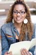 college student reading