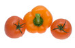 ingredients for salad, isolated, white background ingredients for salad, isolated, white background