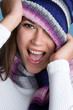 Laughing Winter Girl