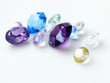 Multicolor gemstones close-up Multicolor gemstones close-up