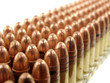 Closeup of bullets isolated on white Closeup of bullets isolated on white