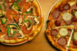 Serving pizza
