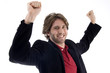 portrait of successful man with white background