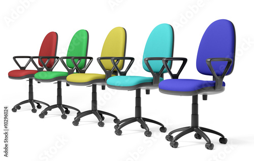 Illustration: color office chair on white background color office chair on white background
