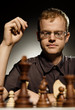 Chess master making smart move