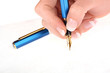 Close-up of a fountain pen isolated over a white background.. Close-up of a fountain pen isolated over a white background..