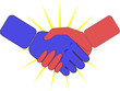 handshake on white