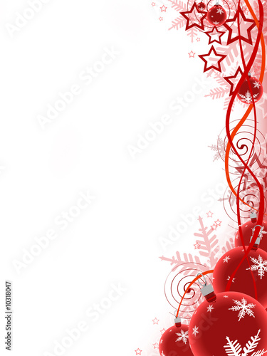 Illustration: Christmas Ball on red background Christmas Ball on red background