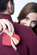Beautiful young couple close up