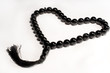 Black prayer beads (in the shape of a heart)