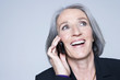 Beautiful woman on a phone smiling