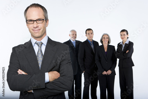 Foto: Project manager and his team Project manager and his team