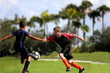 Fighting for soccer ball