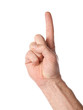 male hand with pointing finger