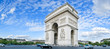 Panorama of the square with Arc de Triomphe in Paris, France. Panorama of the square with Arc de Triomphe in Paris, France.
