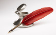 Antique pen and inkwell