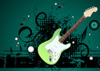 Editable modern vector grunge music background