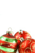 Christmas balls on a white background