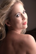 Sensual naked young blonde adult Caucasian woman