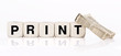 Print Holzbuchstabenwürfel mit miniatur Zeitung Print Holzbuchstabenwürfel mit miniatur Zeitung