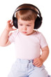 Baby in headphones