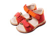 Red Baby Sandals Isolated on White