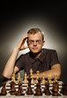 Thoughtful chess master