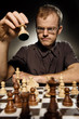 Chess master making smart move