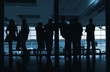 people waiting in the airport