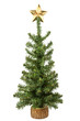 Foto: Christmas tree with star isolated on white background Christmas tree with star isolated on white background