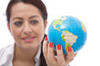 business communications concept with a businesswoman business communications concept with a businesswoman