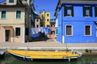 le long des canaux de burano à venise