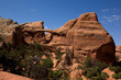 Der Double-O-Arch im Arches National Park in Utah Der Double-O-Arch im Arches National Park in Utah