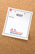 Memorial Day, calendar date for background