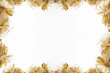 Foto: rahmen aus goldenen geschenkpaeckchen und schleifen rahmen aus goldenen geschenkpaeckchen und schleifen