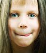 Portrait of cute little girl.