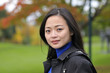 An attractive Chinese woman pose for a portrait session