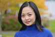An attractive Chinese woman pose for a portrait session