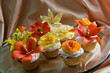 Beautiful floral-themed cupcakes topped with gumpaste flowers Beautiful floral-themed cupcakes topped with gumpaste flowers