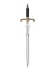The image of the sword laying on a background, 3D rendering