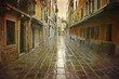 Postcard from Italy. - Rain in Venice.