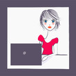 femme ordinateur