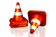 3d traffic cone isolated in white background 3d traffic cone isolated in white background