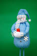 Blue snowman
