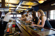 Women at a bar