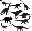 dinosaurs silhouette vector dinosaurs silhouette vector