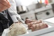 Chef working on professional kitchen